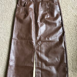 New PU Leather Skirts for Women High Waist Fall Straight Elegant Split Skirt… Brown Size XS Photo 2