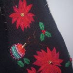 kim rogers Women's Poinsettia VTG Ugly Christmas Sweater Holiday Vest Beaded Med Photo 1
