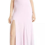 Halston Heritage NEW  Side-Slit Flounce Gown Hushed Vio‎ Purple Dress Maxi NWT 0 Photo 0