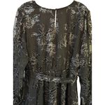 Torrid Size 2X Black Floral Embroidered Long Sleeve Wrap Dress With Tie Belt Photo 7