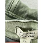 Madewell 9" High Rise Skinny Crop Button Fly Jeans Womens Size 26 Green Denim Photo 7