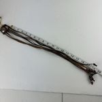 American Vintage Western Belt Hairpipe Beaded Leather Tie Belt Native American Concho Vintage M Photo 7