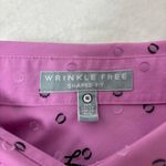 Foxcroft  Wrinkle Free Shaped Fit Pink Button-Up Shirt with Pattern‎ Size 16 Photo 9