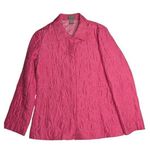 Sigrid Olsen Vtg Y2K  Bubblegum Pink 100% Silk Quilted Snap Front Barn Jacket S Photo 0