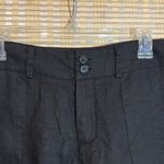 Whitewash Black 100% Linen Dressy Pants Slacks Size 8 Natural Fibers Photo 4