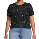 No Bo Nwt Juniors x-small Ringer Tee Short Sleeves Black Scoot Celestial Photo 6