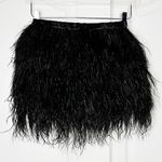 Cynthia Rowley NWT Silk Ostrich Feather Skirt in Black Size XS Photo 4
