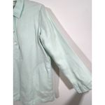 J.Jill Seafoam Green Long Sleeve 3 Button Tunic Jersey Lined Linen Pockets Small Photo 2