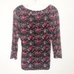 Y2K GNW Top Womens Medium Retro Floral Mesh Boho Fairygoth Whimsygoth Grunge Black Photo 4