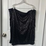 ASOS curve black sequin mini skirt party cocktail date night size 22 concert Photo 3