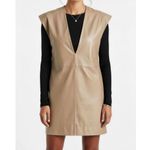 Ganni Lamb Leather Sleeveless Dress, Fossil, FR36/US4 Photo 1