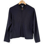 Woolrich ‎ Full Zip Short Jacket in Black Stretch Cotton, Size Medium Photo 0