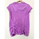 Athleta  Fastest Track Tee Scrunched Orchid Women's Blouse Top Shirt Medium Run Photo 2