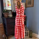 Ann Taylor Red Gingham Halter Midi Dress – Size S (NWT) Photo 5