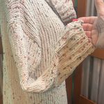 Jessica Simpson  Cream Speckled oversized Turtleneck Sweater Photo 5