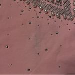 Women’s Pink Embellished Rhinestone & Pearls Oversized Short Sleeve T Photo 6
