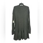 Free People  Time On My Side Mini Dress In Dark Gray Size Medium Ruffle Oversized Photo 2