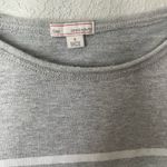 Gap  gray and white striped cropped top Photo 1