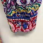 Maggy London Multicolor Artsy 100% Silk Floral Blouse Photo 4