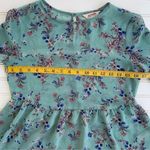 Arizona Jeans Arizona Jean Company Green Blouse with Bell Sleeves and Ruffled Peplum Photo 6