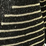 Anthropologie Escio Asymmetrical Metallic Sequin Sweater Black Gold Size S Photo 8