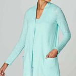 J.Jill M Tall NEW Excellent Linen & Cotton Knit Jacket Sea Breeze Pockets Women Blue Size M Photo 0