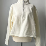 Girlfriend Collective  Cream Turtleneck Sweater Women’s 1/2 Zip pullover XL Photo 0
