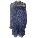 Kate Spade New York Glitter Leopard Light Adriatic Blue/Black Metallic Dress
L Blue Size L Photo 7