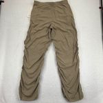 Lululemon Dance Studio HR Flared‎ Pant XL High Rise Slim Fit Ruched Tan Photo 6