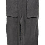 Joie  Linen Blend Gray Pull On Elastic Band Boho Bohemian Wide Leg Pants Size M Photo 0