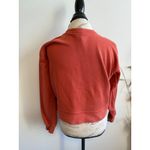 Nike ‎ Womens XS Cropped Sweatshirt Orange Beaded Swoosh Pullover Top oversized Photo 1