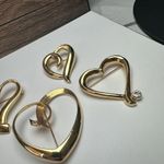 Heart Shape Lot Of 4 Hearts Brooch Pin Gold Tone 1 Trifari 1 Napier Photo 14