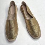 J.Crew Made-in-Spain espadrille Flats in Gold metallic canvas S-378 Sz 12 Photo 2