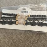 A'Gaci  Boutique Lace Chokers Set of 3 Black Gold Closure Photo 1