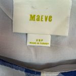 Maeve  Blue and White Asymmetrical Wrap Sundress Size XSP. A14 Photo 13