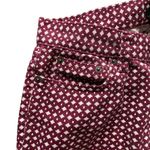 J.Crew Womens burgundy and white print stretch pants, excellent condition, size 28 Photo 1