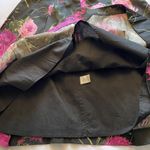 Talbots  Floral Skirt Black Pink Purple Cotton Pleated Lined Back Zip‎ Size 12P Photo 4