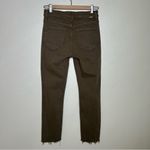 Mother High Waisted Rascal Ankle Step Fray jeans Capers 27 Green Photo 8