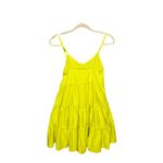 ZARA Sleeveless Tiered Yellow Green Babydoll Dress-Small-Boho-Hippie Photo 5