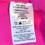 Naked Zebra  Medium Hot Pink Sleeveless Mini Racerback Back Zippered Dress Photo 6