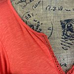 Lucky Brand Cutout Illusion Peasant Blouse Orange Photo 6