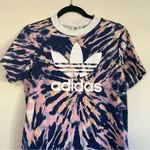 Adidas  Originals Tie Dye T-Shirt‎ Dress Logo Graphic Navy Pink Size XS Photo 1