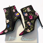Betsey Johnson New In Box Anita Black Multi Floral Boots Size 10 Photo 0