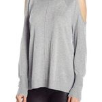 Vince Camuto  Women's Cold Shoulder Sweater Gray Crew Neck Long Sleeve Pullover S Photo 0