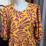 Mafe Restrepo Pentecostal Floral Yellow and Purple Dress Size XL Photo 2