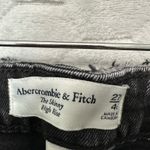 Abercrombie & Fitch  Women Curve Love Skinny Jeans Black 27 4R Distressed Raw Hem Photo 2