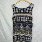 R & M Richards Petite Short Mother Of The Bride Puff Print Boho Dress NWT Size 14 Photo 4