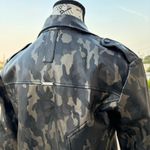 Koral Activewear Specter metallic camo-print vegan leather moto jacket small NWT Photo 11