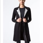 Terez Black & Silver Velvet Lapel Duster Long Sweatshirt/Jacket Photo 1