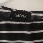 fab'rik  Black/White Sheer Striped Top S Nautical Preppy Costal Boho Classic Photo 9